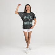 COASTAL CAROLINA CHANTICLEERS VICTORY MODE FLUTTER SLEEVE TEE IN BLACK