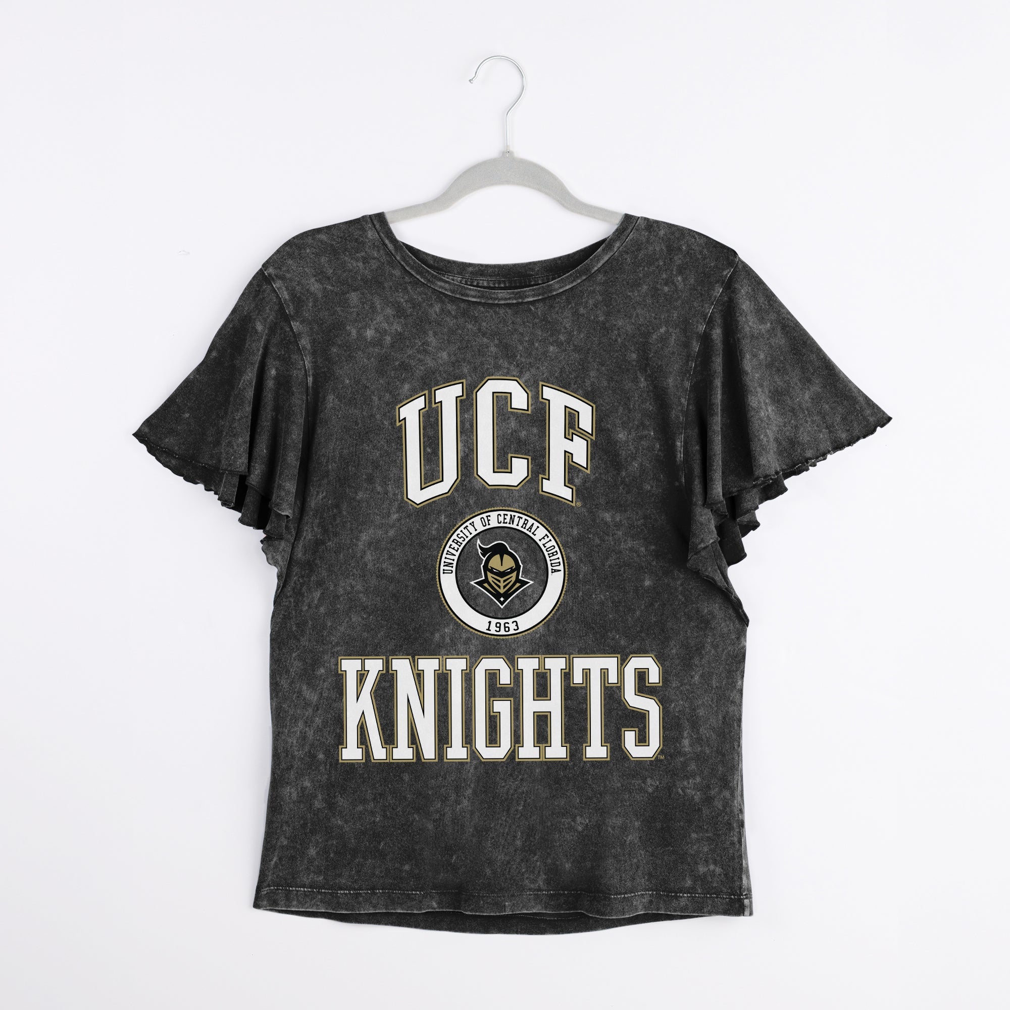 CENTRAL FLORIDA KNIGHTS VICTORY MODE FLUTTER SLEEVE TEE IN BLACK