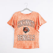 CINCINNATI BENGALS VICTORY MODE FLUTTER SLEEVE TEE IN ORANGE