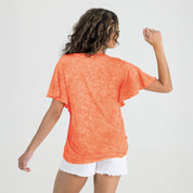 CLEVELAND BROWNS VICTORY MODE FLUTTER SLEEVE TEE IN ORANGE