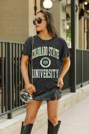 COLORADO STATE RAMS VICTORY MODE FLUTTER SLEEVE TEE IN BLACK