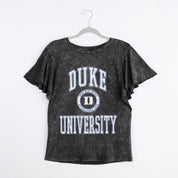 DUKE BLUE DEVILS VICTORY MODE FLUTTER SLEEVE TEE IN BLACK