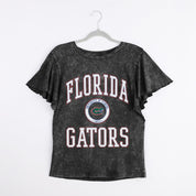 FLORIDA GATORS VICTORY MODE FLUTTER SLEEVE TEE IN BLACK