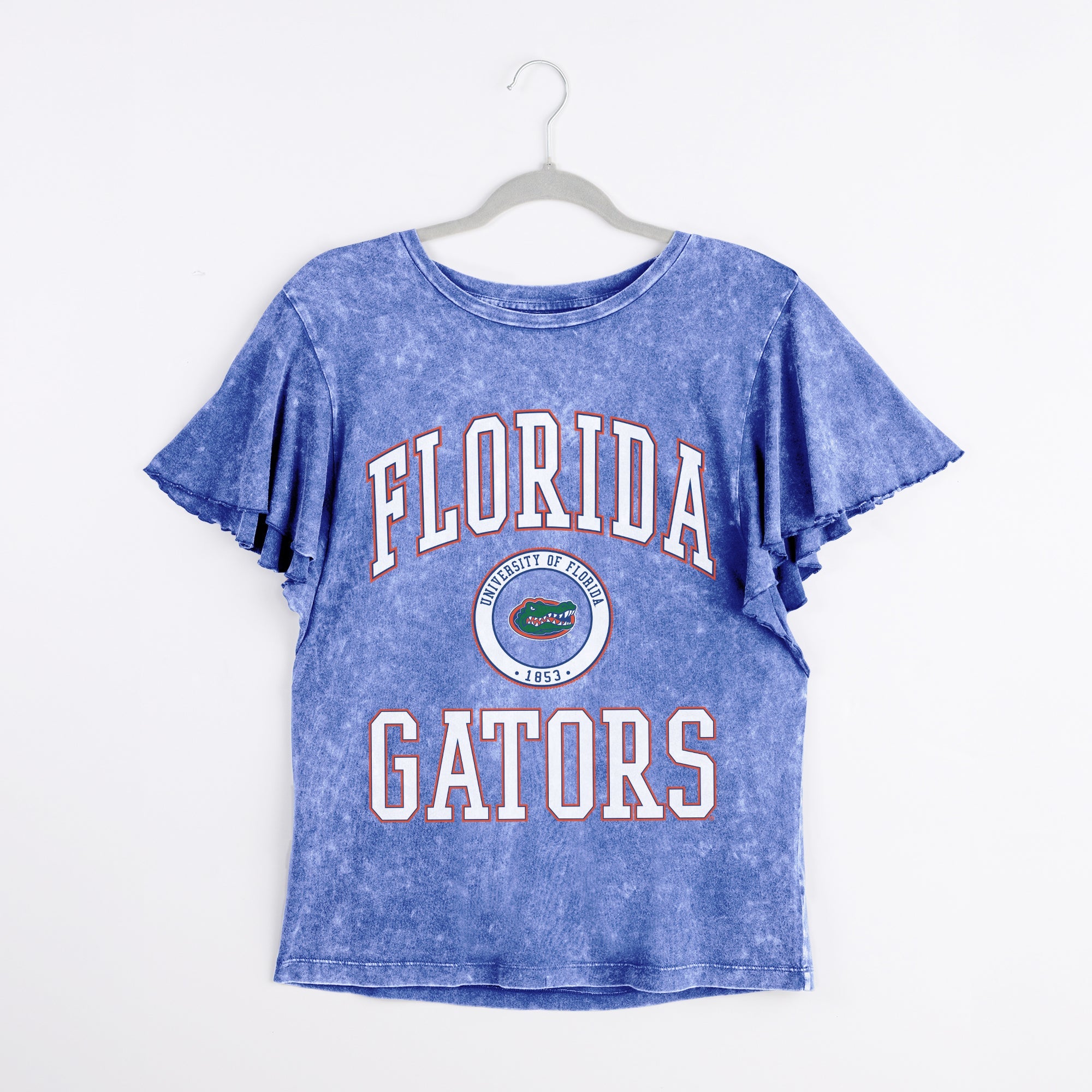 FLORIDA GATORS VICTORY MODE FLUTTER SLEEVE TEE IN ROYAL