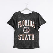 FLORIDA STATE SEMINOLES VICTORY MODE FLUTTER SLEEVE TEE IN BLACK