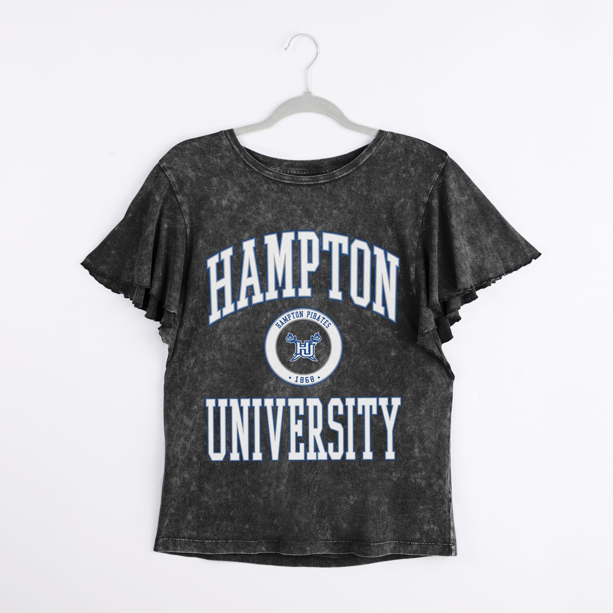 HAMPTON PIRATES VICTORY MODE FLUTTER SLEEVE TEE IN BLACK