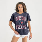 HOUSTON TEXANS VICTORY MODE FLUTTER SLEEVE TEE IN NAVY
