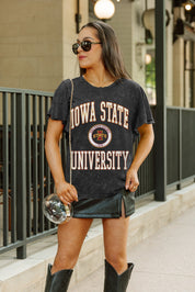 IOWA STATE CYCLONES VICTORY MODE FLUTTER SLEEVE TEE IN BLACK