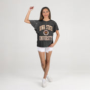 IOWA STATE CYCLONES VICTORY MODE FLUTTER SLEEVE TEE IN BLACK