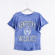 KENTUCKY WILDCATS VICTORY MODE FLUTTER SLEEVE TEE IN ROYAL