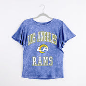 LOS ANGELES RAMS VICTORY MODE FLUTTER SLEEVE TEE IN ROYAL
