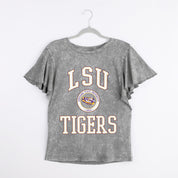 LSU TIGERS VICTORY MODE FLUTTER SLEEVE TEE IN GREY