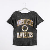 MINNESOTA STATE MANKATO MAVERICKS VICTORY MODE FLUTTER SLEEVE TEE IN BLACK