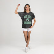 NORTH DAKOTA FIGHTING HAWKS VICTORY MODE FLUTTER SLEEVE TEE IN BLACK