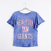 NEW YORK GIANTS VICTORY MODE FLUTTER SLEEVE TEE IN ROYAL