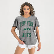NEW YORK JETS VICTORY MODE FLUTTER SLEEVE TEE IN GREY