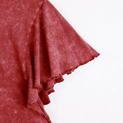 OKLAHOMA SOONERS VICTORY MODE FLUTTER SLEEVE TEE IN CRIMSON