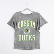 OREGON DUCKS VICTORY MODE FLUTTER SLEEVE TEE IN GREY
