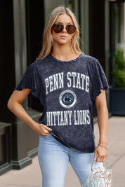 PENN STATE NITTANY LIONS VICTORY MODE FLUTTER SLEEVE TEE IN NAVY