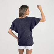 PENN STATE NITTANY LIONS VICTORY MODE FLUTTER SLEEVE TEE IN NAVY