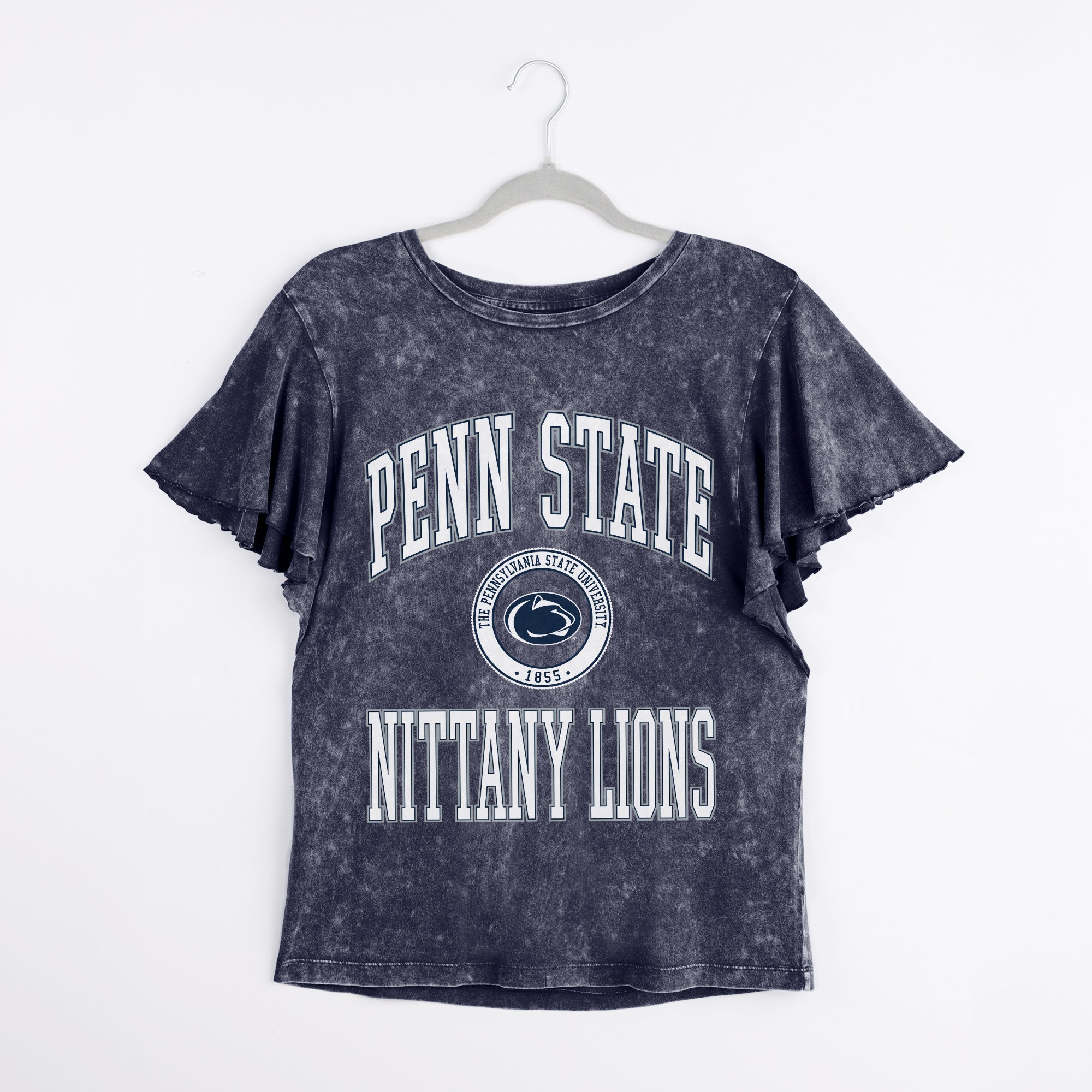 PENN STATE NITTANY LIONS VICTORY MODE FLUTTER SLEEVE TEE IN NAVY