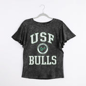 SOUTH FLORIDA BULLS VICTORY MODE FLUTTER SLEEVE TEE IN BLACK
