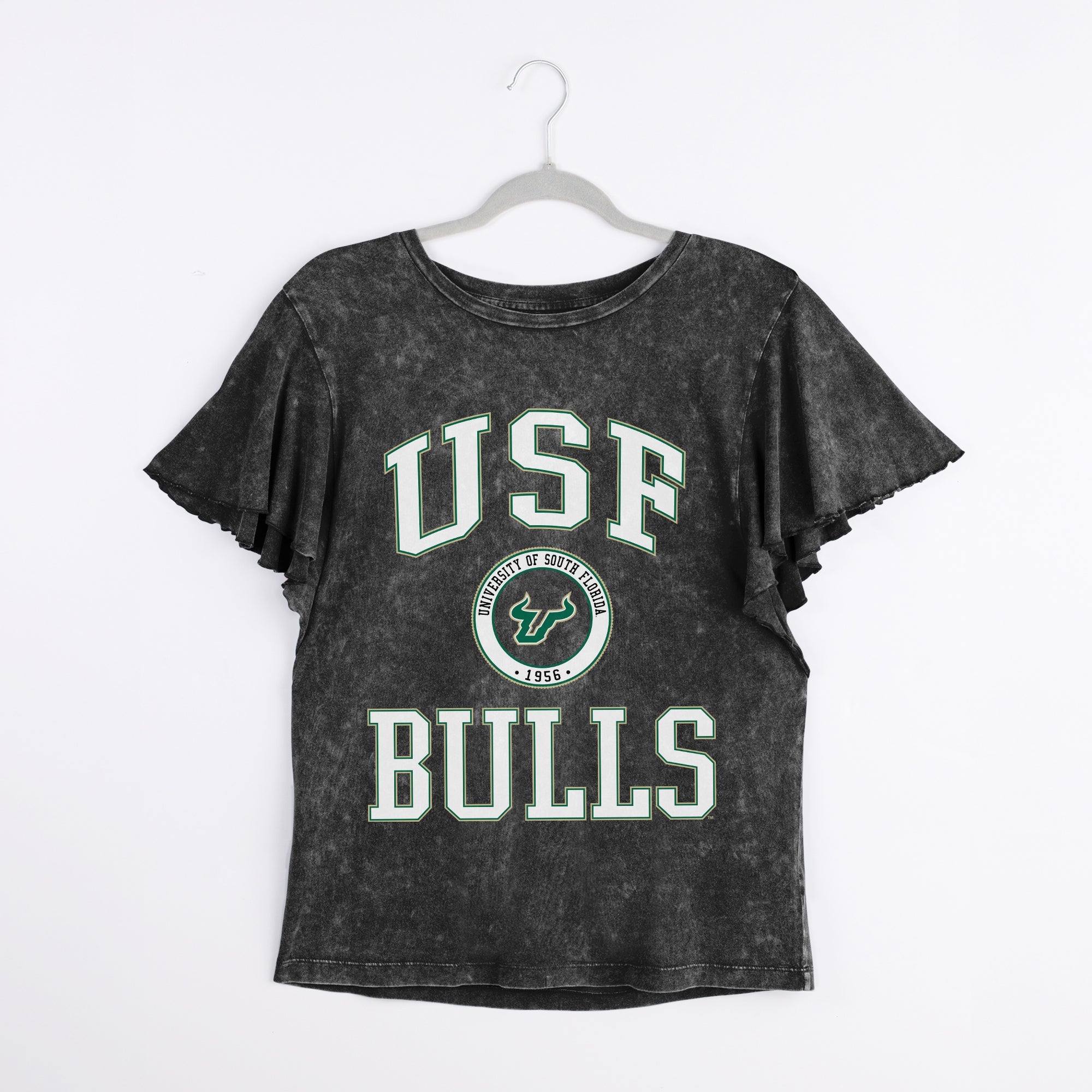 SOUTH FLORIDA BULLS VICTORY MODE FLUTTER SLEEVE TEE IN BLACK