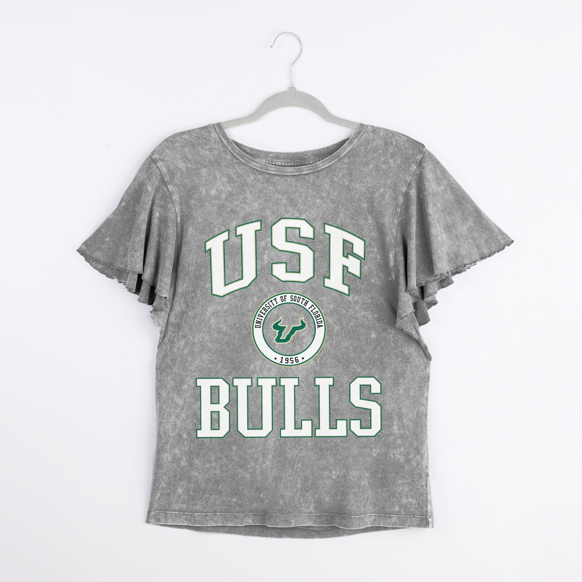 SOUTH FLORIDA BULLS VICTORY MODE FLUTTER SLEEVE TEE IN GREY