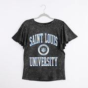 SAINT LOUIS BILLIKENS VICTORY MODE FLUTTER SLEEVE TEE IN BLACK