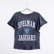 SPELMAN COLLEGE JAGUARS VICTORY MODE FLUTTER SLEEVE TEE IN NAVY