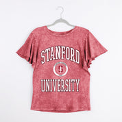 STANFORD CARDINAL VICTORY MODE FLUTTER SLEEVE TEE IN CRIMSON