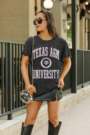 TEXAS A&M AGGIES VICTORY MODE FLUTTER SLEEVE TEE IN BLACK