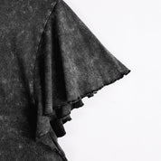 TCU HORNED FROGS VICTORY MODE FLUTTER SLEEVE TEE IN BLACK