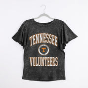 TENNESSEE VOLUNTEERS VICTORY MODE FLUTTER SLEEVE TEE IN BLACK
