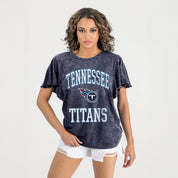 TENNESSEE TITANS VICTORY MODE FLUTTER SLEEVE TEE IN NAVY