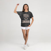 TEXAS LONGHORNS VICTORY MODE FLUTTER SLEEVE TEE IN BLACK