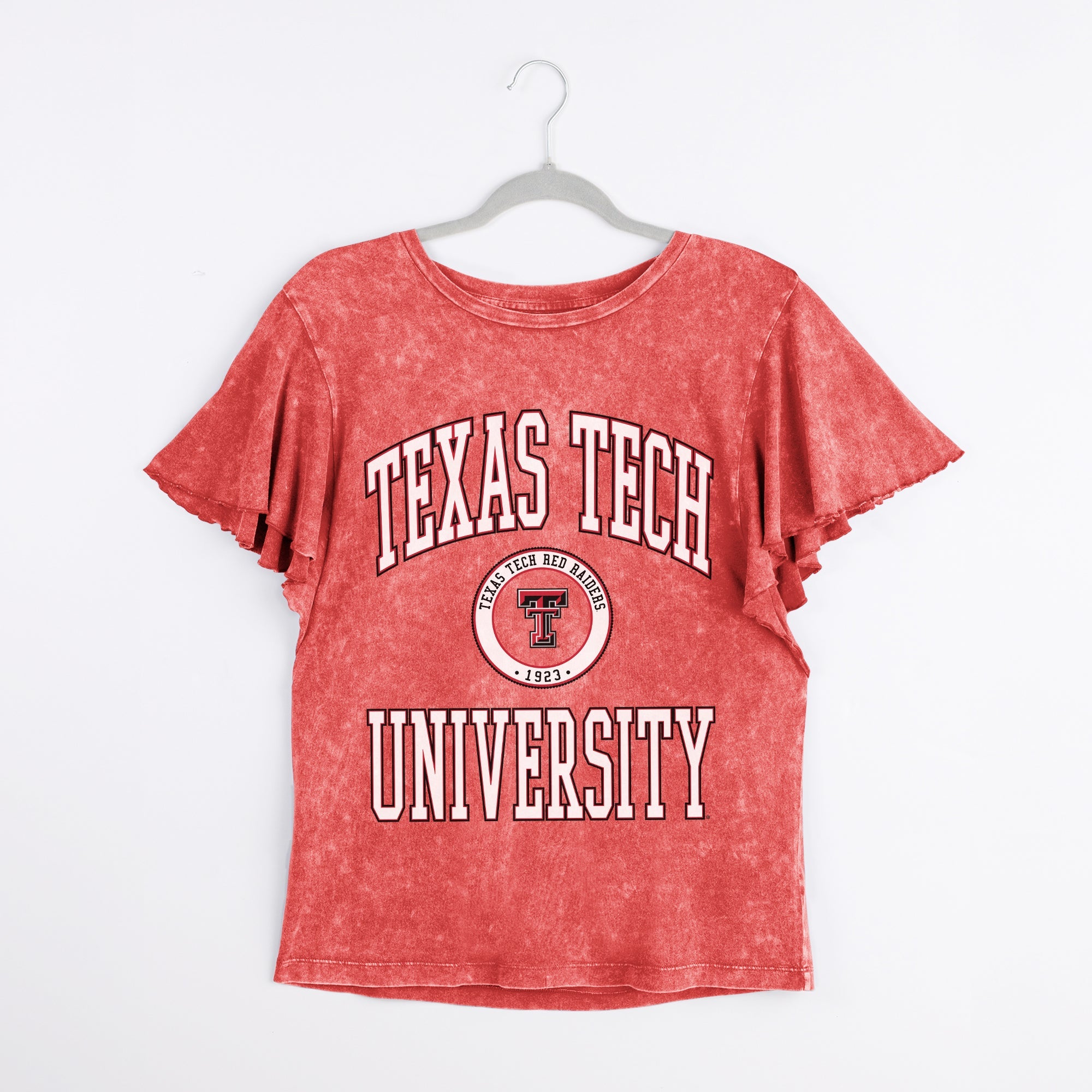 TEXAS TECH RED RAIDERS VICTORY MODE FLUTTER SLEEVE TEE IN RED
