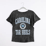 NORTH CAROLINA TAR HEELS VICTORY MODE FLUTTER SLEEVE TEE IN BLACK