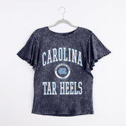 NORTH CAROLINA TAR HEELS VICTORY MODE FLUTTER SLEEVE TEE IN NAVY