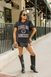 SOUTH CAROLINA GAMECOCKS VICTORY MODE FLUTTER SLEEVE TEE IN BLACK