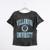 VILLANOVA WILDCATS VICTORY MODE FLUTTER SLEEVE TEE IN BLACK