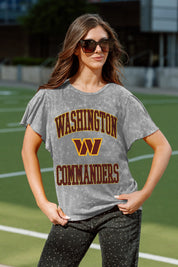 WASHINGTON COMMANDERS VICTORY MODE FLUTTER SLEEVE TEE IN GREY