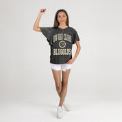 WISCONSIN-EAU CLAIRE BLUGOLDS VICTORY MODE FLUTTER SLEEVE TEE IN BLACK