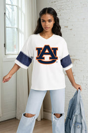 AUBURN TIGERS DOMINANCE RHINESTONE STRIPE VARSITY TEE