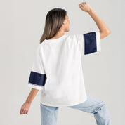 ILLINOIS FIGHTING ILLINI DOMINANCE RHINESTONE STRIPE VARSITY TEE