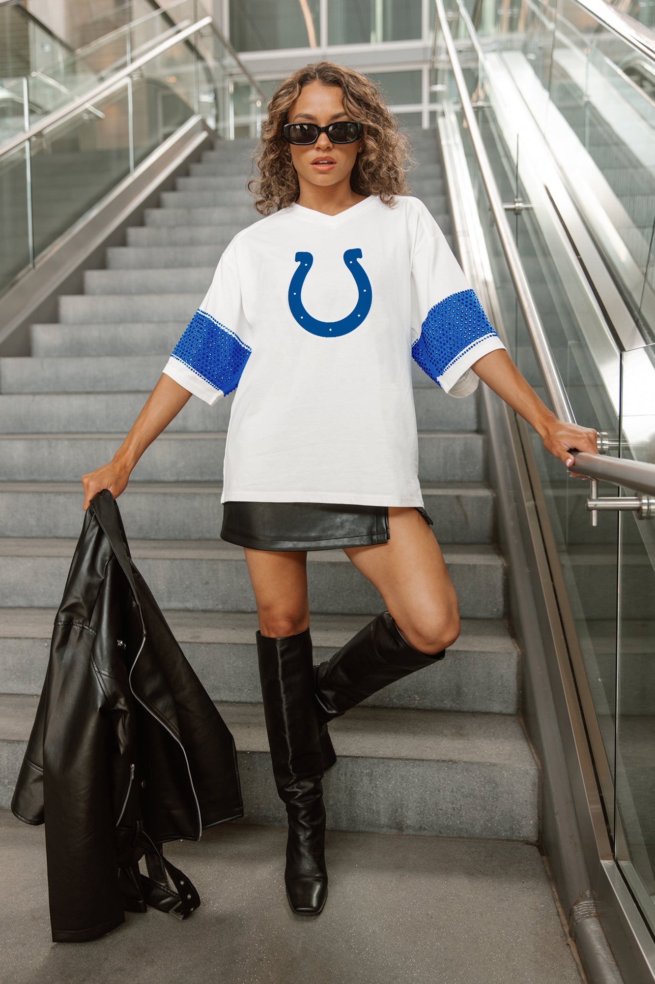 Gameday Couture Colts Dress Frankie Rework Indianapolis Colts NFL Lace Dress  S 2026 Clothing