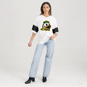 OREGON DUCKS DOMINANCE RHINESTONE STRIPE VARSITY TEE