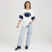 PENN STATE NITTANY LIONS DOMINANCE RHINESTONE STRIPE VARSITY TEE