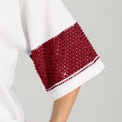 STANFORD CARDINAL DOMINANCE RHINESTONE STRIPE VARSITY TEE