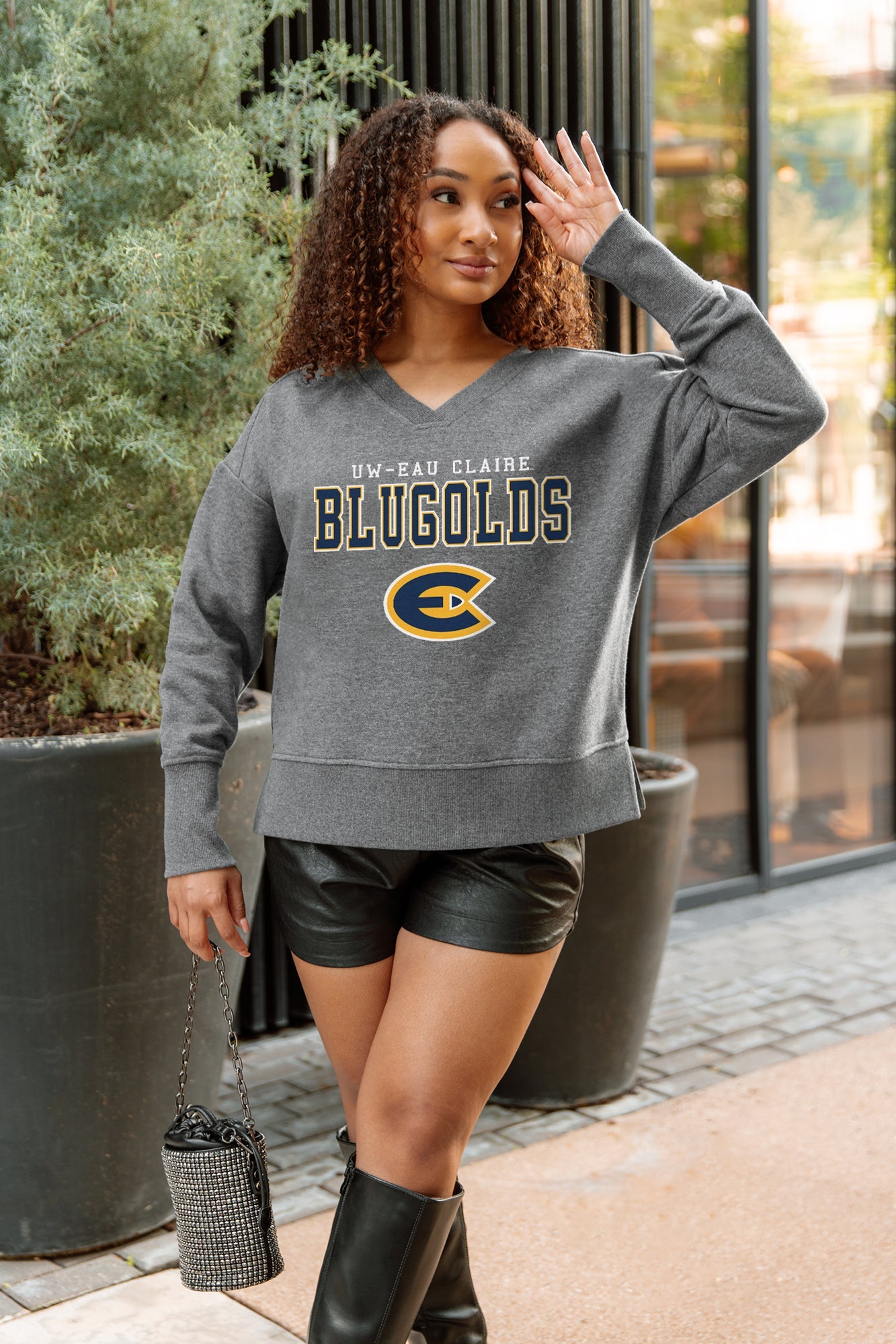 WISCONSIN-EAU CLAIRE BLUGOLDS MOST WANTED CLASSIC FRENCH TERRY PULLOVER